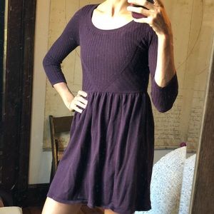 American Eagle 3/4 length Eggplant dress